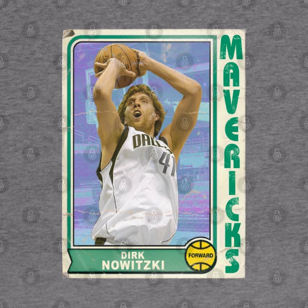 Retro Dirk Nowitzki Trading Card by darklordpug